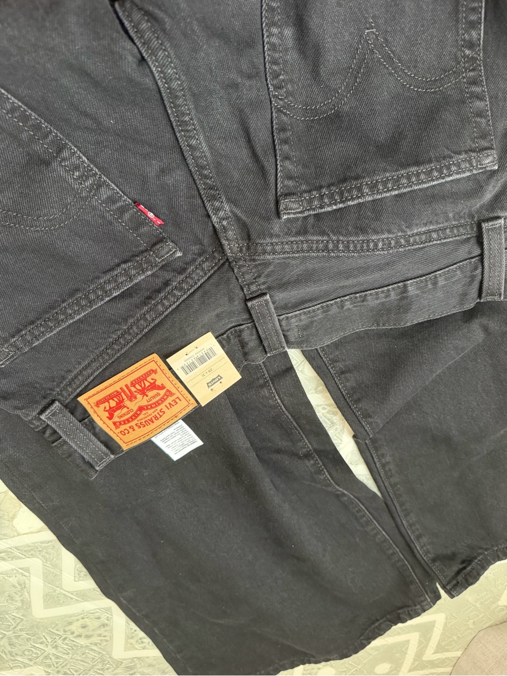 Levi's Wide Leg High-Rise Jeans - Black baggy USA 28 - Picture 7 of 7